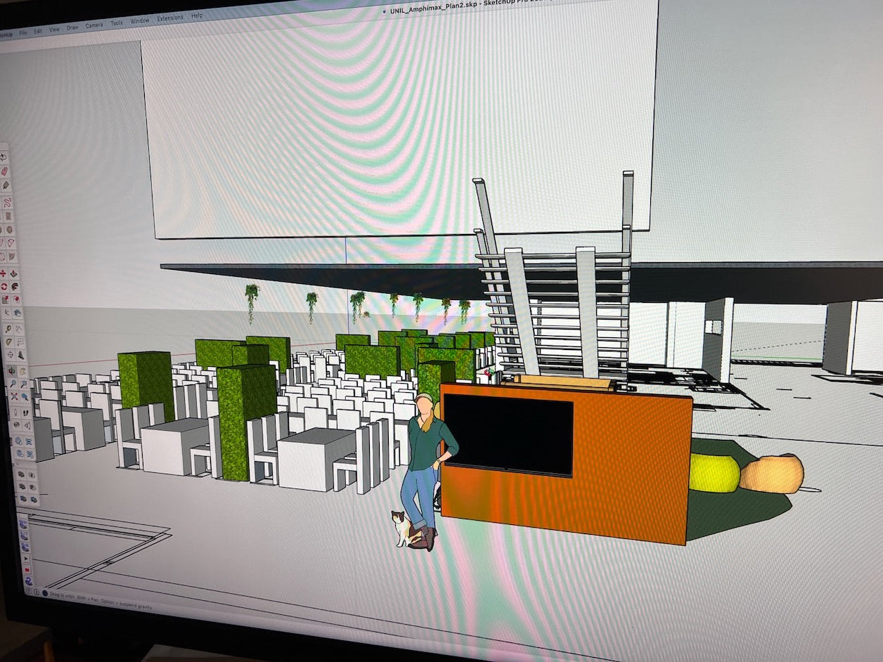 A screen of a space prototype